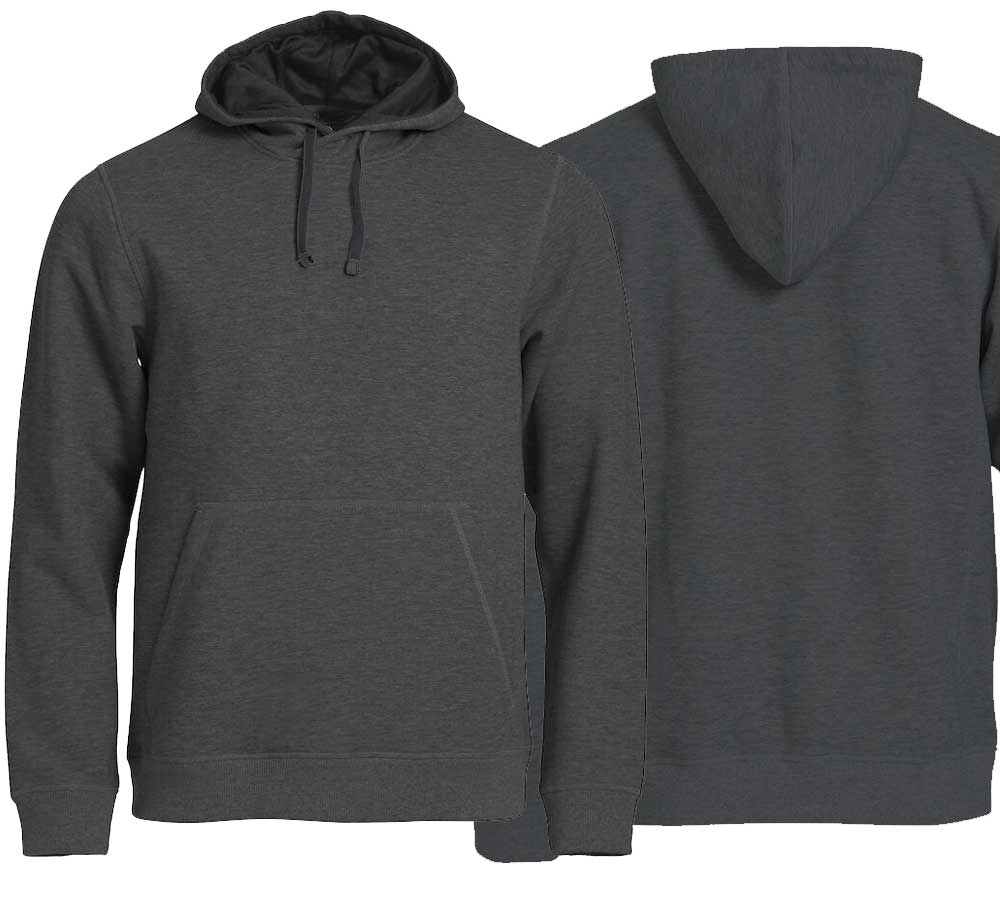 Hoodie anthracite mottled with logo