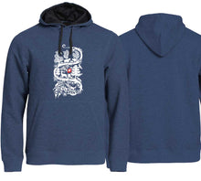 Load image into Gallery viewer, Hoodie Blaumeliert mit Scherenschnitt
