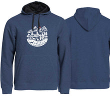 Load image into Gallery viewer, Hoodie Blaumeliert mit Scherenschnitt
