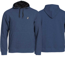 Load image into Gallery viewer, Hoodie Blaumeliert mit Logo
