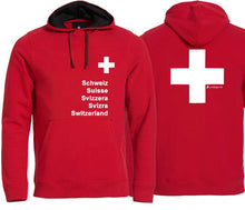 Carica l&#39;immagine nel visualizzatore di Gallery, Felpa con cappuccio Swiss cross 2.0
