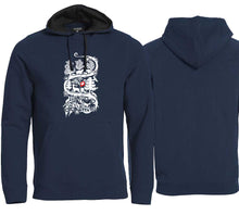 Load image into Gallery viewer, Hoodie Dark Navy mit Scherenschnitt
