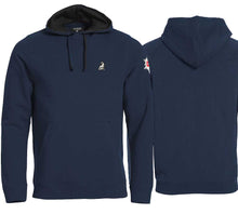 Load image into Gallery viewer, Hoodie Dark Navy mit Logo und Edelweiss
