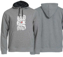 Lade das Bild in den Galerie-Viewer, Hoodie Graumeliert mit Scherenschnit
