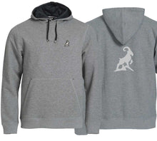 Lade das Bild in den Galerie-Viewer, Hoodie Graumeliert mit Logo
