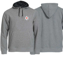 Lade das Bild in den Galerie-Viewer, Hoodie Graumeliert mit Edelweiss Brust
