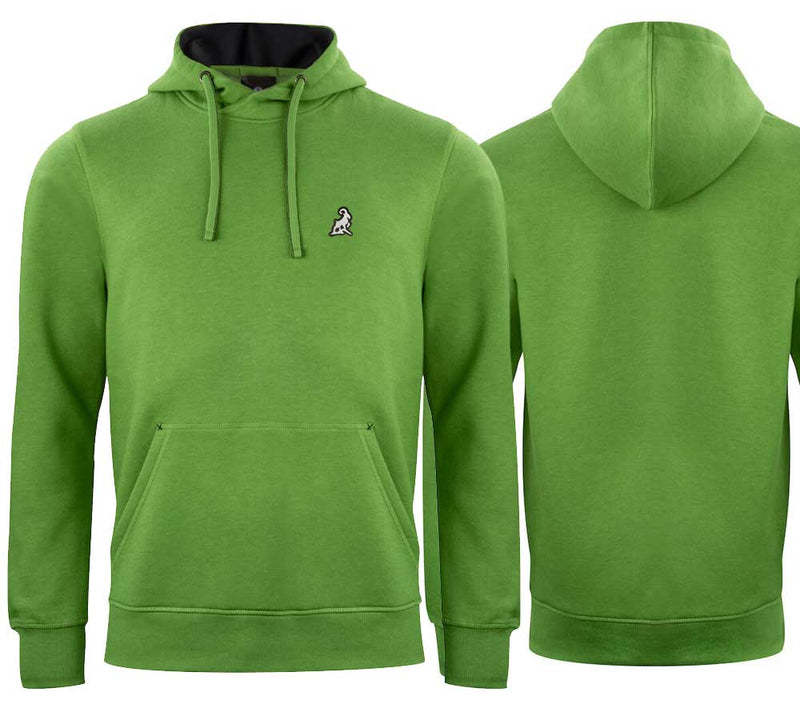 Hoodie green mottled with logo