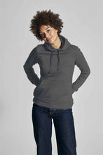 Charger l&#39;image dans la galerie, Hoodie Women Bio-Fair Grau Fairtrade
