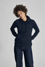 Charger l&#39;image dans la galerie, Hoodie Women Bio-Fair Navy Fairtrade
