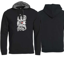 Lade das Bild in den Galerie-Viewer, Hoodie Schwarz mit Scherenschnitt
