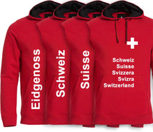 Carica l&#39;immagine nel visualizzatore di Gallery, Felpa con cappuccio Swiss cross 2.0
