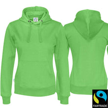 Charger l&#39;image dans la galerie, Hoodie Women Bio-Fair Grün Fairtrade
