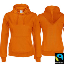 Carica l&#39;immagine nel visualizzatore di Gallery, Hoodie Women Bio-Fair Orange Fairtrade
