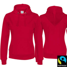 Charger l&#39;image dans la galerie, Hoodie Women Bio-Fair Rot Fairtrade
