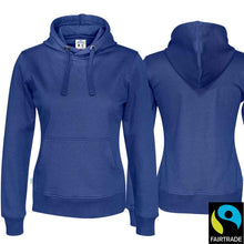 Charger l&#39;image dans la galerie, Hoodie Women Bio-Fair Royal Blue Fairtrade
