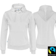 Carica l&#39;immagine nel visualizzatore di Gallery, Hoodie Women Bio-Fair Weiss Fairtrade
