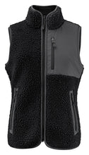 Carica l&#39;immagine nel visualizzatore di Gallery, Zweifarbiger Sherpa-Fleece-Weste / Gilet Schwarz Women
