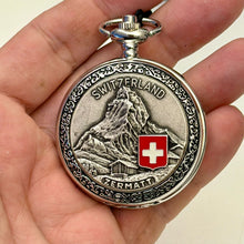 Load image into Gallery viewer, Pocket watch "Matterhorn" with chain P-14, Swiss Made
