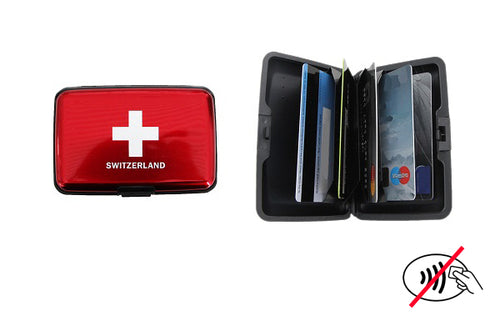 Swiss cross credit card holder