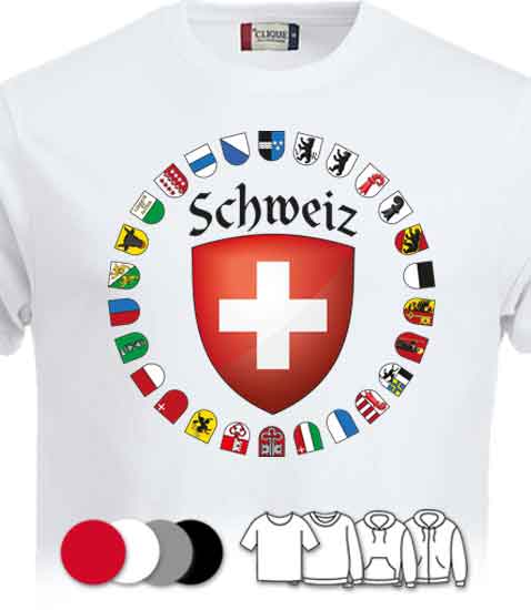 Schweiz und Kanton Wappen