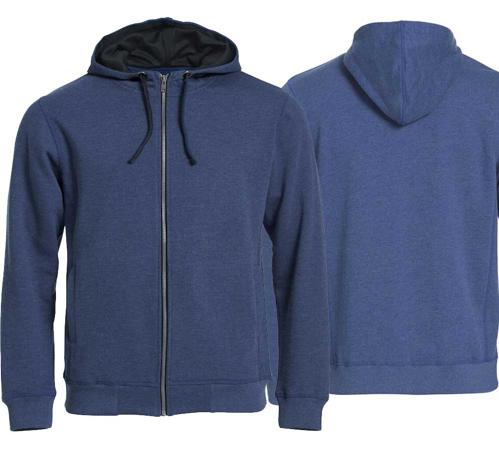 Kapuzenjacke Blaumeliert
