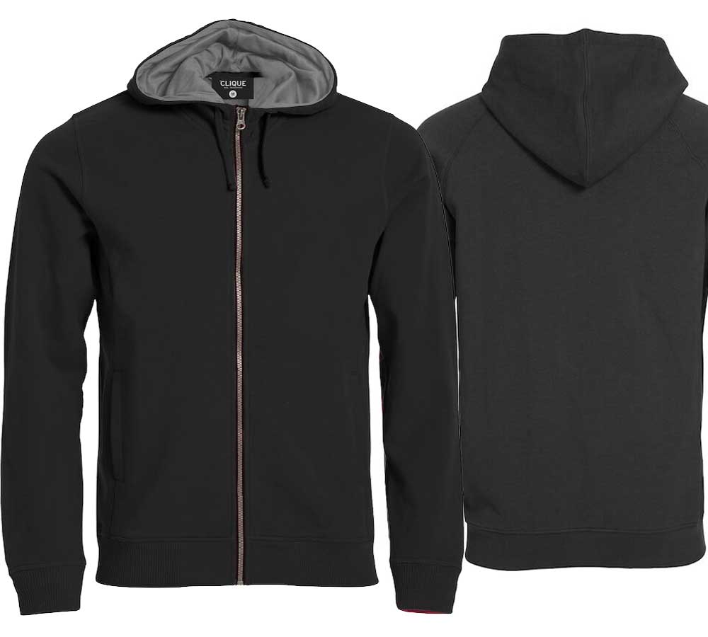 Veste à capuche Premium unisexe noire