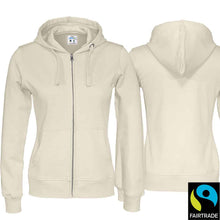 Charger l&#39;image dans la galerie, Kapuzenjacke Damen Creme, Fairtrade
