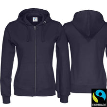 Charger l&#39;image dans la galerie, Kapuzenjacke Damen Navy, Fairtrade
