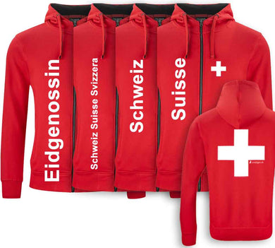 Kapuzenjacke Damen Schweizerkreuz