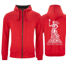 Charger l'image dans la galerie, Kapuzenjacke Helvetia Libertas, Rot, Rücken
