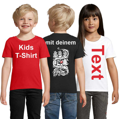 Maglietta con silhouette di bambini