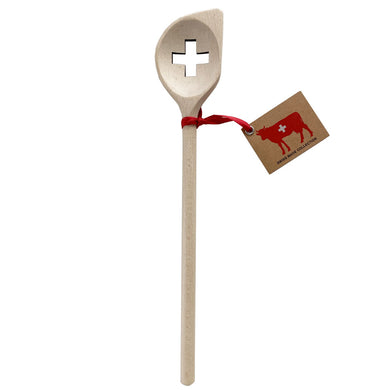 Wood cooking spoon Swiss cross