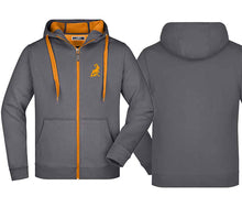 Load image into Gallery viewer, Kontrast-Jacken-Landjaeger-Style_Dunkelgrau_Orange
