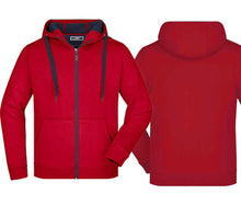 Carica l&#39;immagine nel visualizzatore di Gallery, Zweifarbige Kapuzenjacke Rot Carbon
