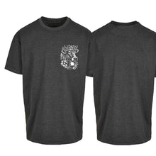 Lade das Bild in den Galerie-Viewer, Oversize T-Shirt mit Kuh, Grau, Brust klein 
