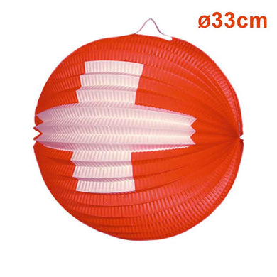 Lanterna a palloncino XXL con croce svizzera ø 33 cm