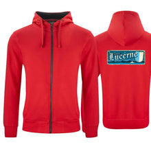 Carica l&#39;immagine nel visualizzatore di Gallery, Kapuzenjacke Rot, Lucerne (Englisch) Wappen / Schild
