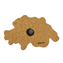 Load image into Gallery viewer, Wooden magnet shaped like Switzerland

