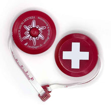Load image into Gallery viewer, Massband Edelweiss mit Schweizerkreuz
