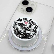 Charger l&#39;image dans la galerie, Mobile Halterung Magnetisch Scherenschnitt Alpenleben
