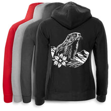 Lade das Bild in den Galerie-Viewer, Kapuzenjacke Damen mit Alpen-Murmeltier, 
