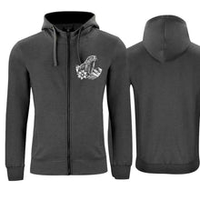 Lade das Bild in den Galerie-Viewer, Kapuzenjacke mit Alpen-Murmeltier, Anthrazit, Brust klein
