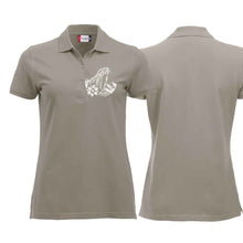 Lade das Bild in den Galerie-Viewer, Polo Damen mit Murmeltier, Silber, Brust klein
