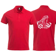 Lade das Bild in den Galerie-Viewer, Polo Unisex mit Murmeltier, Rot, Rücken gross
