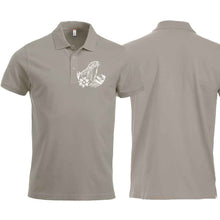 Lade das Bild in den Galerie-Viewer, Polo Unisex mit Murmeltier, Silber, Brust klein 
