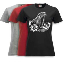 Lade das Bild in den Galerie-Viewer, T-shirt Damen mit Alpen-Murmeltier
