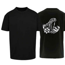 Lade das Bild in den Galerie-Viewer, Oversize T-Shirt mit Murmeltier, Schwarz,  Rücken gross
