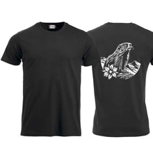 Lade das Bild in den Galerie-Viewer, T-Shirt mit Alpen-Murmeltier, Schwarz, Rücken gross
