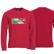 Load image into Gallery viewer, Pullover Rot, Kanton Neuchâtel Wappen / Schild
