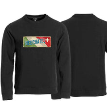 Load image into Gallery viewer, Pullover Schwarz, Kanton Neuchâtel Wappen / Schild
